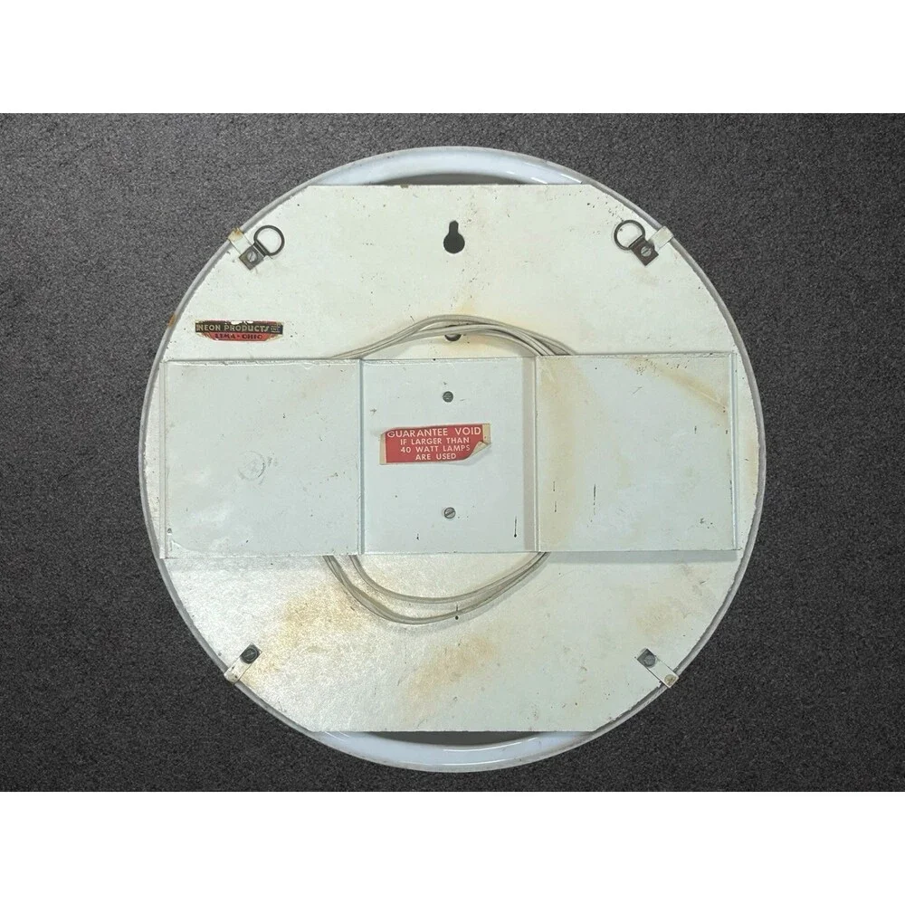 Vintage Masonic G Sign Light Up Plastic Acrylic Sunburst Round Untested